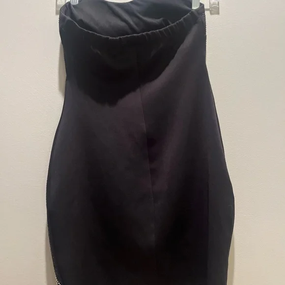 🔥 Ruby Rox Sexy Strapless Studded Mini Dress ✨ Gold & Silver Studs Small S 🖤 - Picture 3 of 5